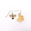 Bee Earring and Honeycomb Earring