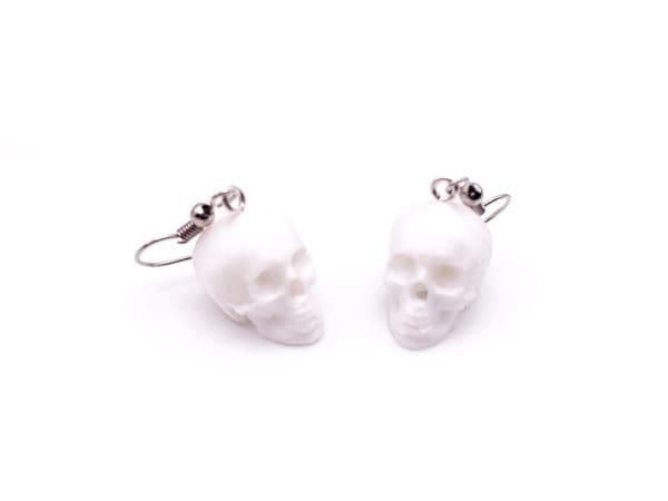 3D Printed Skull Earrings