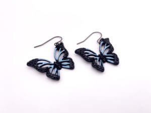 Metal Alloy Butterfly Earrings