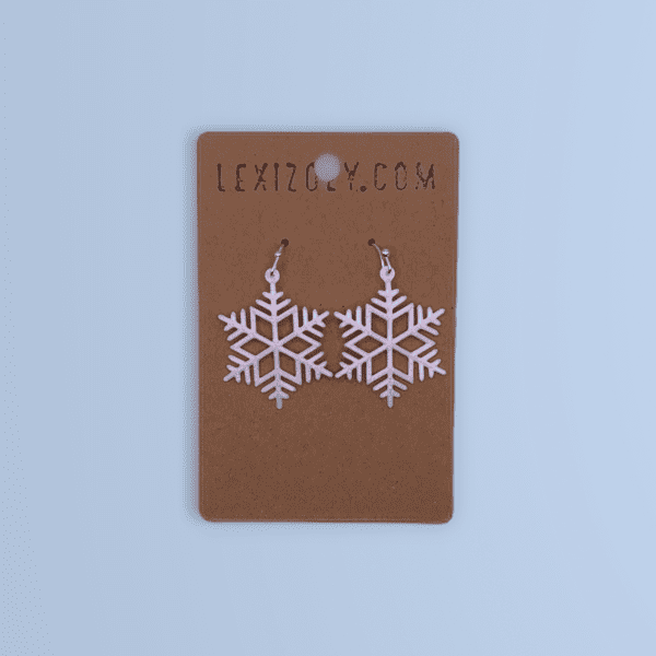 3D Printed Snowflake Earrings