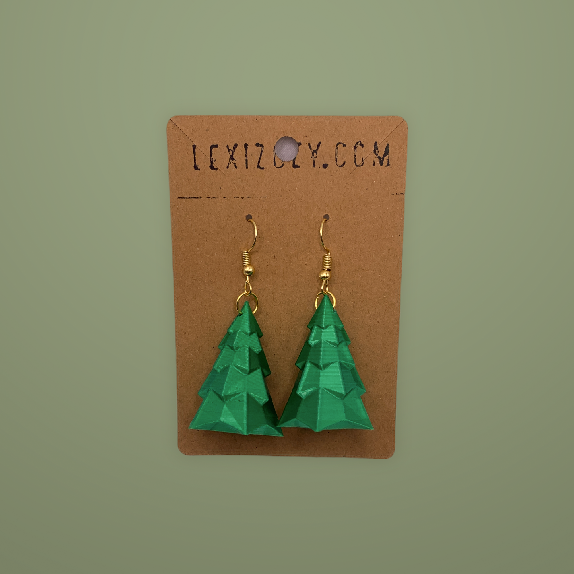 Tree - 3D Printed Earrings in Plastic (R86ULN9NX) by tinyrightbrain